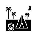 Camping vector, Summer Holiday related solid icon Royalty Free Stock Photo