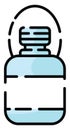 Camping water bottle, icon
