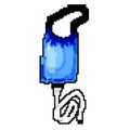 camping water filter game pixel art vector illustration