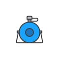 Camping water flask filled outline icon