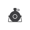 Camping water flask icon vector