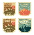 Camping wilderness adventure badge graphic design logo emblem