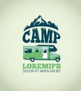 Camping wilderness adventure vector background