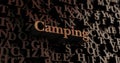 Camping - Wooden 3D rendered letters/message