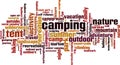 Camping word cloud Royalty Free Stock Photo
