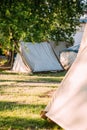 camping zone close nature enjoying rest Royalty Free Stock Photo