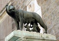 Campipdoglio Rome, the Capitoline Wolf with the twins Royalty Free Stock Photo