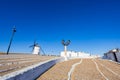 Campo de Criptana windmill standing on La Mancha hill Royalty Free Stock Photo