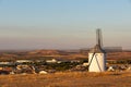 Campo de Criptana windmill standing over La Mancha landscape Royalty Free Stock Photo