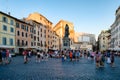 Campo dei Fiori with the statue of Giordano Bruno in central Rome Royalty Free Stock Photo