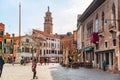 Campo Santa Margherita is a city square in the sestiere of Dorsoduro of Venice, Italy Royalty Free Stock Photo