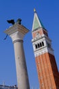 Camponile and Lion of Venice Royalty Free Stock Photo