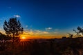 Campos do Jordao, Brazil. Pedra do Bau view at sunset Royalty Free Stock Photo