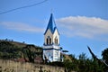 Tower of the Church of Santa Terezinha do Menino Jesus in the late afternoon Royalty Free Stock Photo