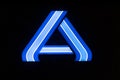 Image of the blue luminous sign of an Aldi supermarket chain