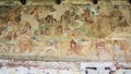 The Camposanto monument in Pisa, Italy . Ancient fresco at the wall of Camposanto Cemetery