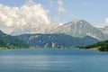 Campotosto Lake, in Abruzzi (Italy) Royalty Free Stock Photo