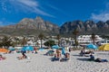 Camps Bay beach and Table Mountain