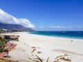 Camps Bay Beach and Table Mountain with clouds, Cape Town Royalty Free Stock Photo