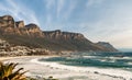 Camps Bay Cape Town, Soutch Africa with a fantastic sky Royalty Free Stock Photo