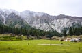 Camps at Fairy Meadows top Royalty Free Stock Photo