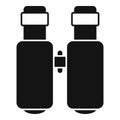 Campsite binoculars icon simple vector. Tourist equipment