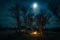 Campsite at Makgadikgadi Pans in Botswana Royalty Free Stock Photo