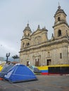 Campsite for the Peace, in Bogota, Colombia.