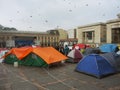 Campsite for the Peace, in Bogota, Colombia.