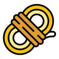 Campsite rope icon vector flat