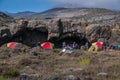 Campsite on Shira Plateau, Kilimanjaro Royalty Free Stock Photo