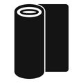 Campsite sleeping roll icon simple vector. Textile material