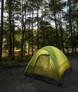Campsite with a small tent Royalty Free Stock Photo