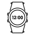 Campsite smartwatch icon outline vector. Nature freedom