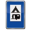 Campsite, tents and caravans