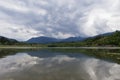 Mountain landscape reflectin in Campul lui Neag lake Royalty Free Stock Photo