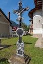 CAMPULUNG MOLDOVENESC, TRANSYLVANIA/ROMANIA - SEPTEMBER 18 : Cross outside a Greek Orthodox Church being renovated in Campulung M