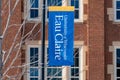 Campus Banner and Flag at the University of Wisconsin-Eau Claire