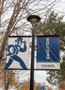 Campus Flag and Banner on the Campus of Washburn University