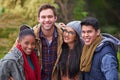 Campus life is awesome. college students hanging out on campus. Royalty Free Stock Photo