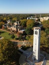 The campus of North Carolina State University in Raleigh - NC State - with fall leaf color Royalty Free Stock Photo