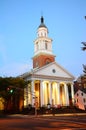 Yale Campus street at night