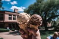 Campus Treats: Ice Cream at a College Campus Quad