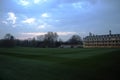 Campus of University of Cambridge in the twilight