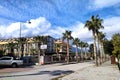 Camyuva, Turkey - February 1, 2022: Winter in Camyuva, off season in a popular tourist resort near Kemer in Antalya region, Turkey