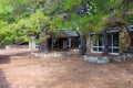 Buildings of former farm on territory of abandoned five-star hotel formerly Holiday Area Eco Dream Club Sea Resort by Naturland Royalty Free Stock Photo