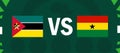 Mozambique And Ghana African Flags Nations 2023 Group B