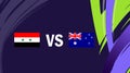 Syria And Australia Asian Flags Nations 2023 Group B Teams