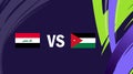 Iraq And Jordanie Match Flags Asian Nations 2023 Emblems Teams Royalty Free Stock Photo
