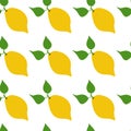 Seamless vector hand drawn pattern with lemon.
